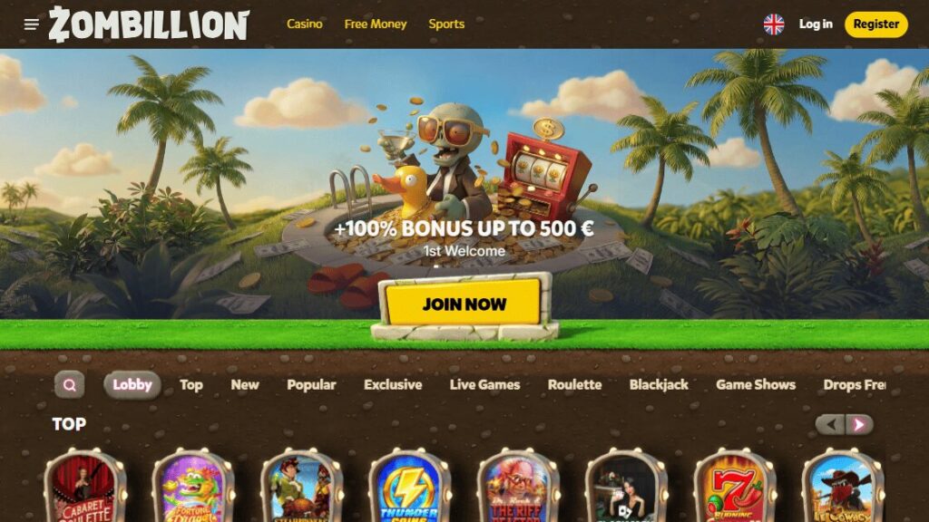 zombillion online casino nederland screenshot